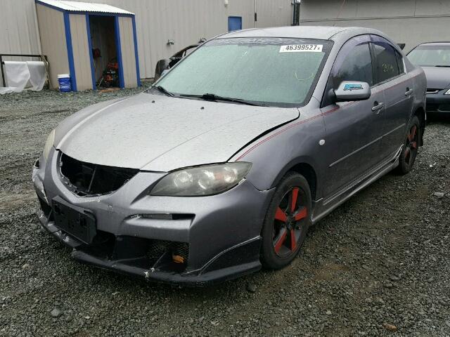 JM1BK12F051297783 - 2005 MAZDA 3 I GRAY photo 2