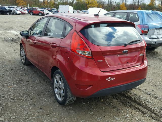 3FADP4FJ4BM142894 - 2011 FORD FIESTA SES RED photo 3