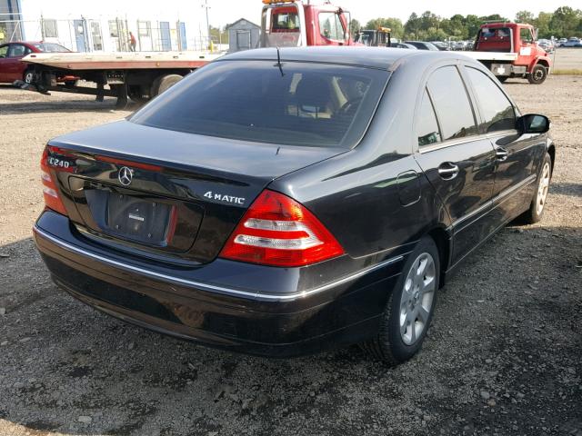 WDBRF81J15F608155 - 2005 MERCEDES-BENZ C 240 4MAT BLACK photo 4