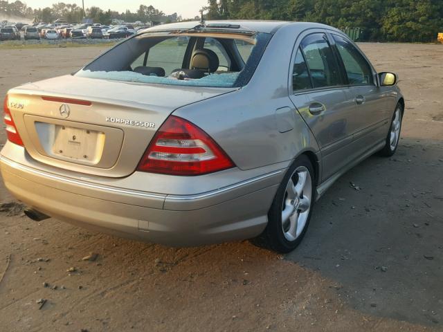 WDBRF40J25F646567 - 2005 MERCEDES-BENZ C 230K SPO GRAY photo 4