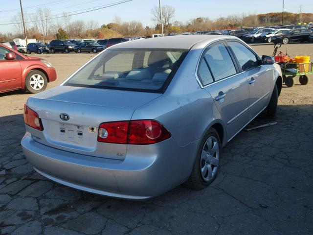 KNAGE123675143753 - 2007 KIA OPTIMA SILVER photo 4