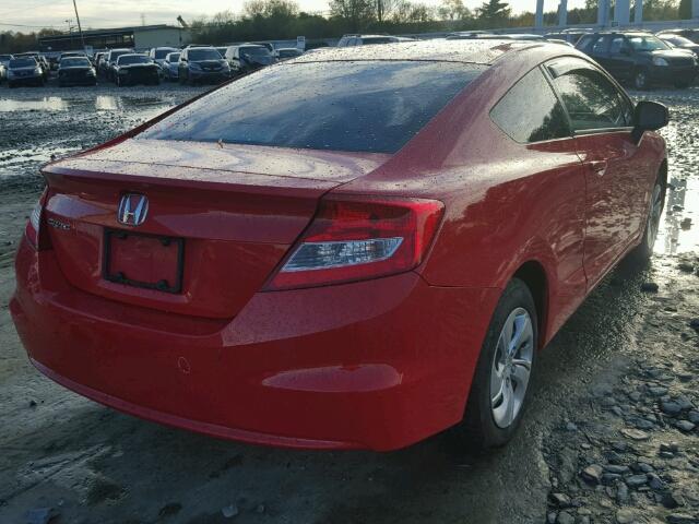 2HGFG3B52DH531669 - 2013 HONDA CIVIC LX RED photo 4