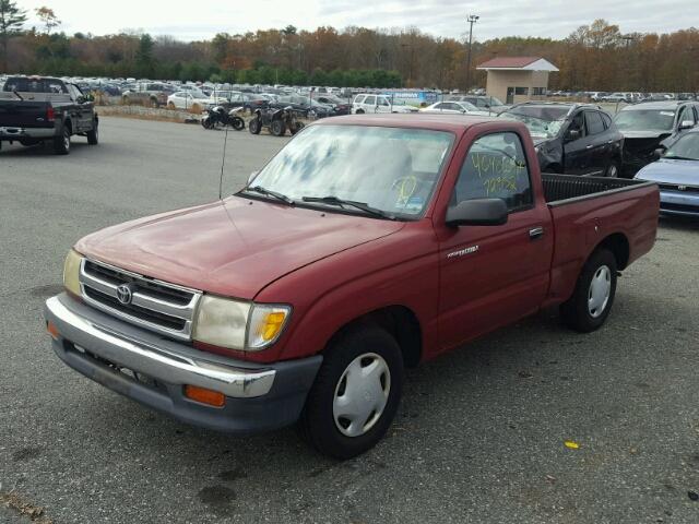 4TANL42N6YZ590480 - 2000 TOYOTA TACOMA RED photo 2