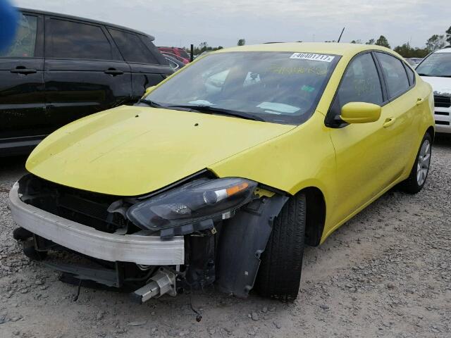 1C3CDFBA2DD107712 - 2013 DODGE DART SXT YELLOW photo 2