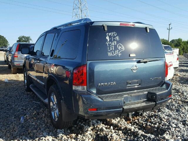 5N1AA0NE4EN602072 - 2014 NISSAN ARMADA PLA BLUE photo 3