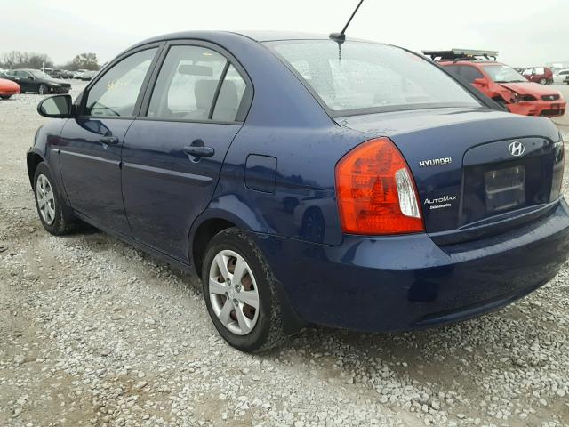 KMHCN46C69U294089 - 2009 HYUNDAI ACCENT GLS BLUE photo 3