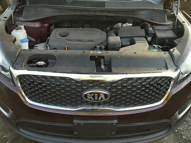 5XYPG4A33GG060756 - 2016 KIA SORENTO BURGUNDY photo 7