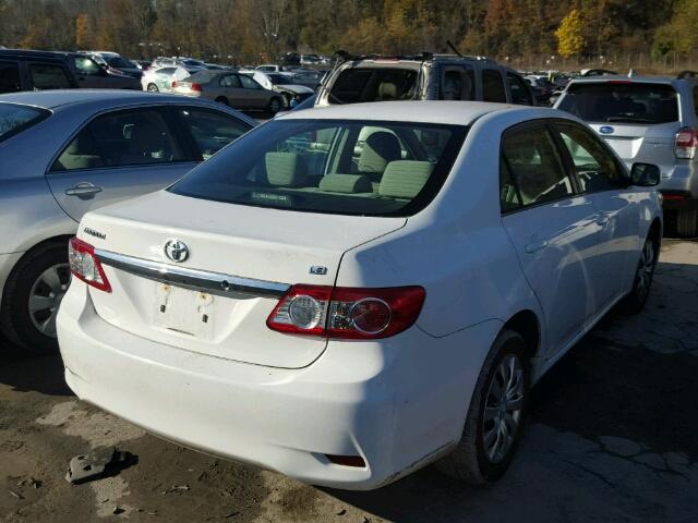 2T1BU4EE0DC025288 - 2013 TOYOTA COROLLA BA WHITE photo 4