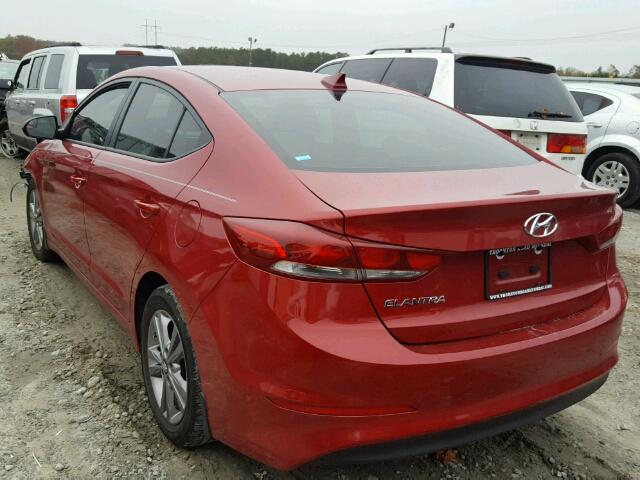 KMHD84LF5HU211602 - 2017 HYUNDAI ELANTRA SE RED photo 3