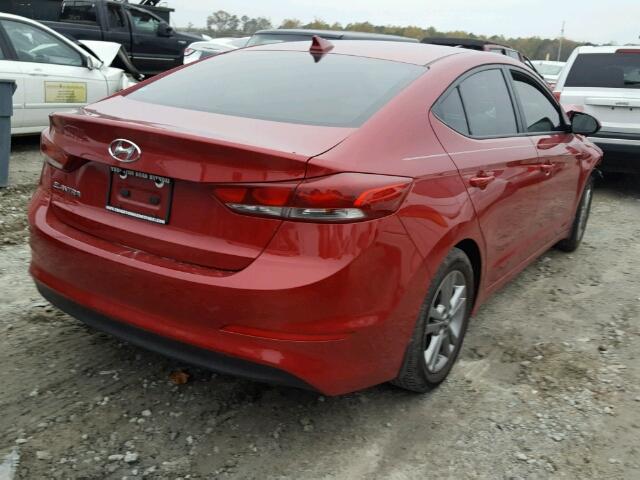 KMHD84LF5HU211602 - 2017 HYUNDAI ELANTRA SE RED photo 4