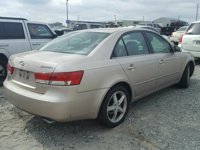 5NPEU46F76H009710 - 2006 HYUNDAI SONATA GLS BEIGE photo 4