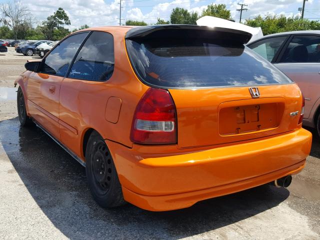 2HGEJ6326YH110580 - 2000 HONDA CIVIC CX ORANGE photo 3