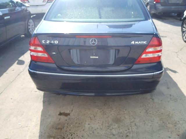 WDBRF81J25F698707 - 2005 MERCEDES-BENZ C 240 4MAT BLUE photo 9