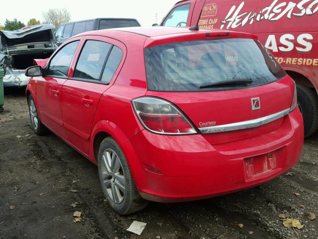 W08AR671385122337 - 2008 SATURN ASTRA RED photo 3