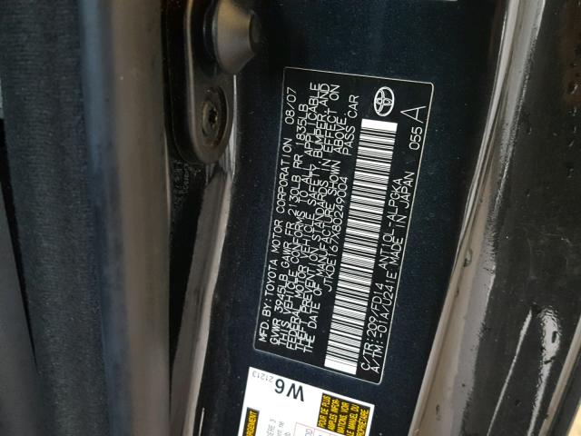 JTKDE167X80249004 - 2008 TOYOTA SCION TC 黑色 照片 10