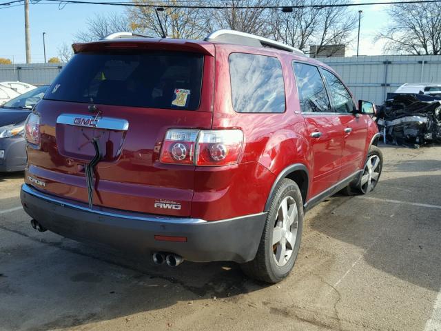 1GKEV33D29J168743 - 2009 GMC ACADIA SLT წითელი ფოტო 4