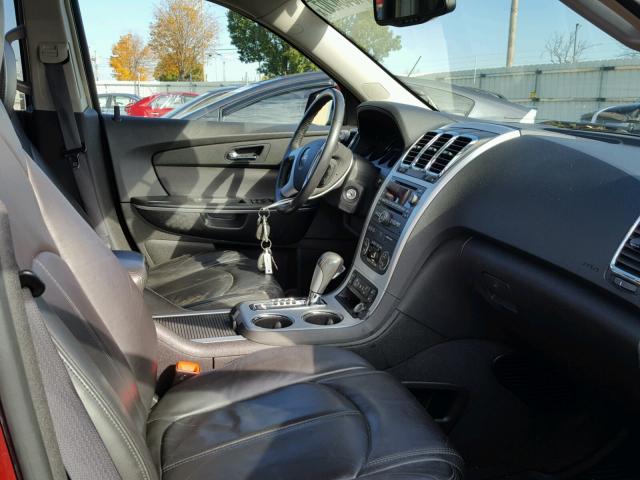 1GKEV33D29J168743 - 2009 GMC ACADIA SLT წითელი ფოტო 5