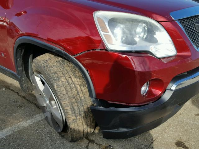 1GKEV33D29J168743 - 2009 GMC ACADIA SLT წითელი ფოტო 9