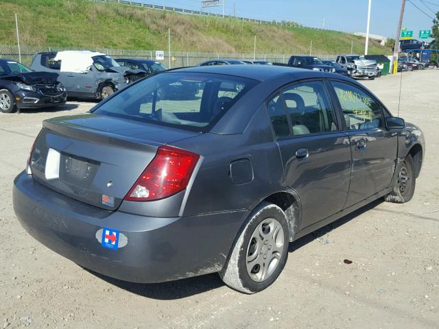 1G8AJ52F14Z137167 - 2004 SATURN ION LEVEL GRAY photo 4