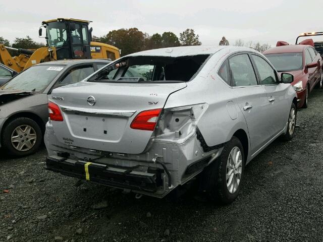 3N1AB7AP5HY334368 - 2017 NISSAN SENTRA S SILVER photo 4