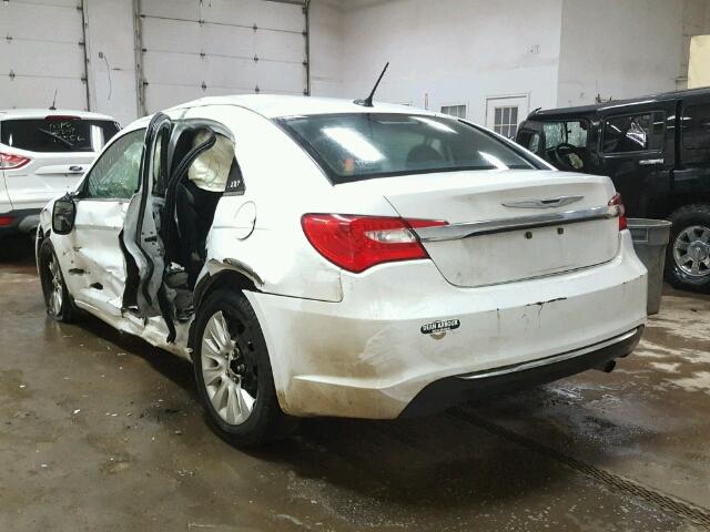 1C3CCBAB9CN163175 - 2012 CHRYSLER 200 LX WHITE photo 3