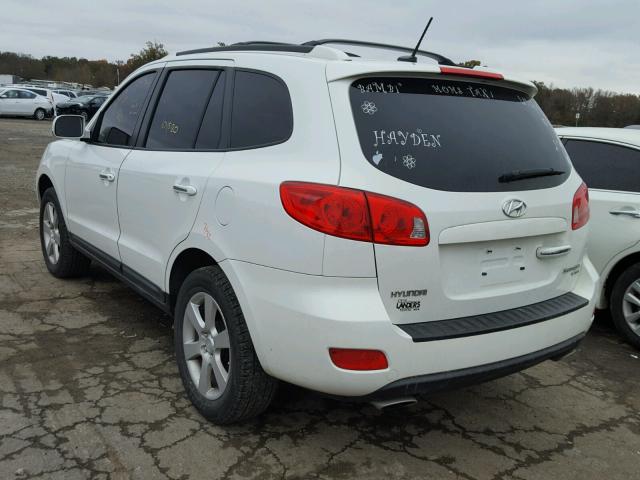 5NMSH13E19H270334 - 2009 HYUNDAI SANTA FE S WHITE photo 3