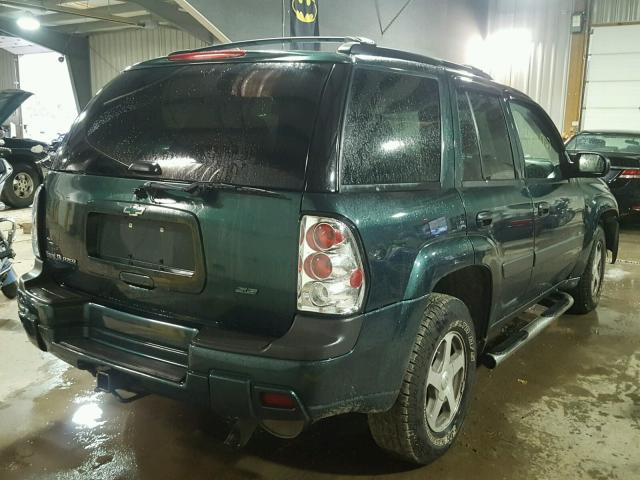 1GNDT13S652140343 - 2005 CHEVROLET TRAILBLAZE GREEN photo 4