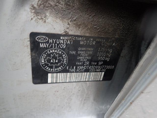 KMHDT45D99U773868 - 2009 HYUNDAI ELANTRA GL SILVER photo 9