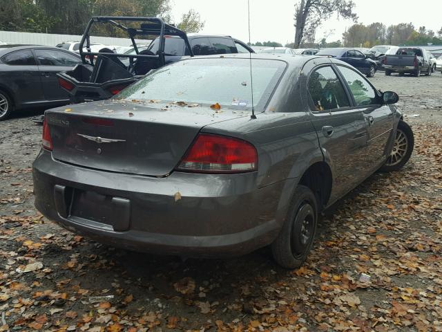 1C3EL46X84N375673 - 2004 CHRYSLER SEBRING LX GRAY photo 4