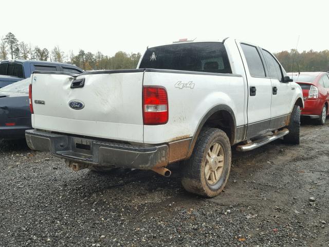 1FTPW14565FB41572 - 2005 FORD F150 SUPER WHITE photo 4