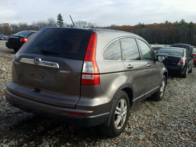 5J6RE4H70AL028599 - 2010 HONDA CR-V EXL BEIGE photo 4