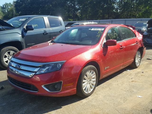 3FADP0L39BR259937 - 2011 FORD FUSION HYB RED photo 2