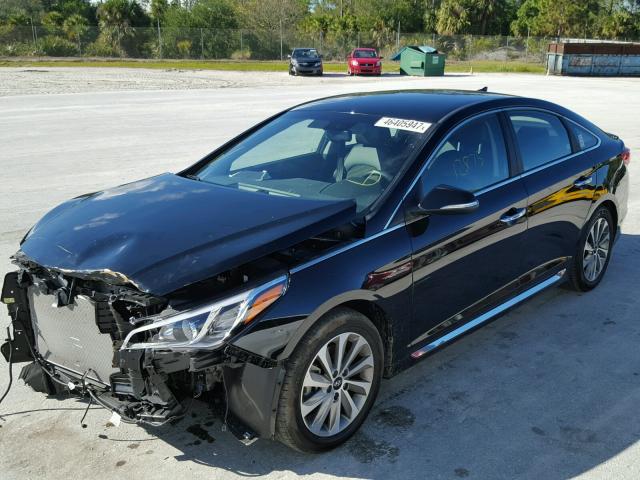 5NPE34AF6FH180149 - 2015 HYUNDAI SONATA SPO BLACK photo 2