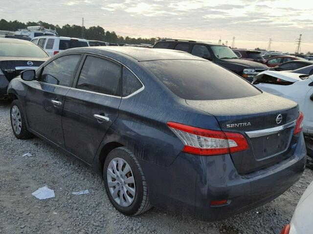 3N1AB7AP3EY297509 - 2014 NISSAN SENTRA S BLUE photo 3