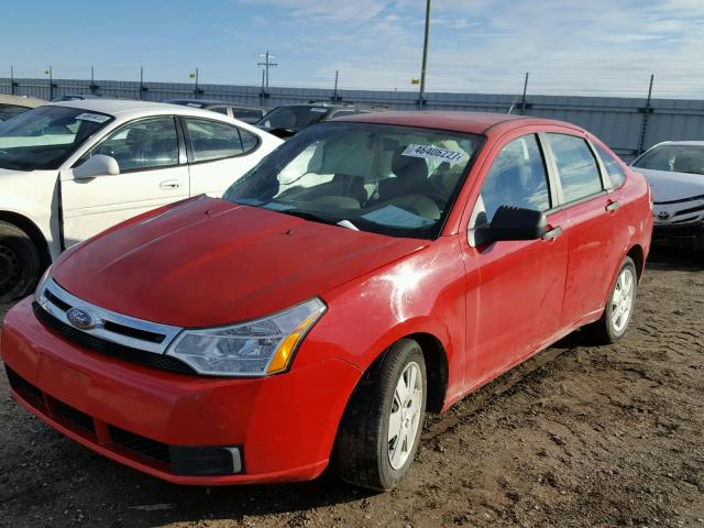 1FAHP34N28W289404 - 2008 FORD FOCUS S/SE RED photo 2