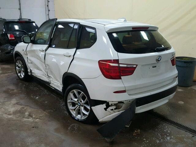 5UXWX7C56DL981346 - 2013 BMW X3 XDRIVE3 WHITE photo 3