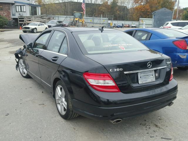 WDDGF8BBXBR149143 - 2011 MERCEDES-BENZ C 300 4MAT BLACK photo 3