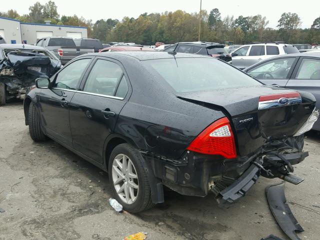 3FAHP0JA6AR373315 - 2010 FORD FUSION SEL BLACK photo 3