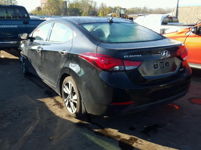 5NPDH4AE9EH540128 - 2014 HYUNDAI ELANTRA SE BLACK photo 3