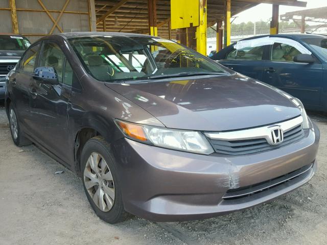 19XFB2F54CE005118 - 2012 HONDA CIVIC LX BROWN photo 1