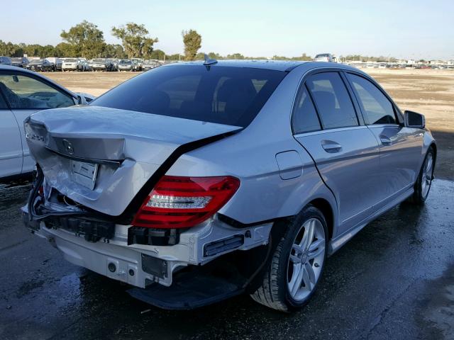 WDDGF4HB9DR282706 - 2013 MERCEDES-BENZ C WHITE photo 4