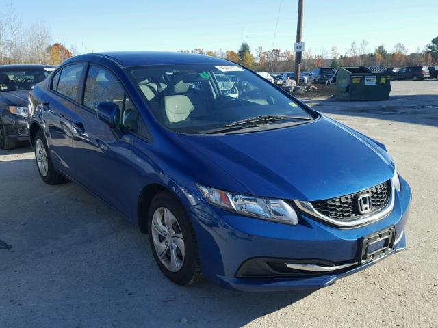 19XFB2F50EE224404 - 2014 HONDA CIVIC LX BLUE photo 1