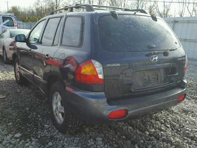 KM8SC73D54U643929 - 2004 HYUNDAI SANTA FE BLACK photo 3