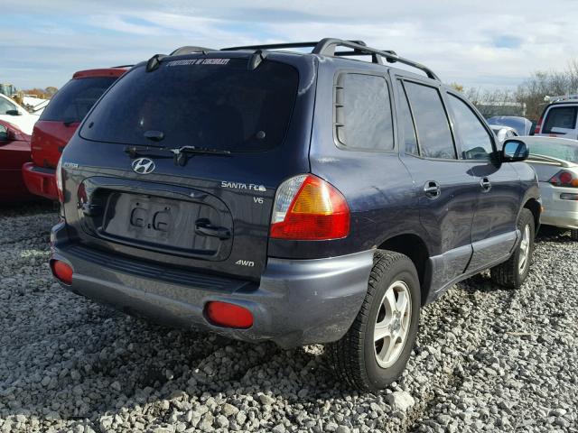 KM8SC73D54U643929 - 2004 HYUNDAI SANTA FE BLACK photo 4