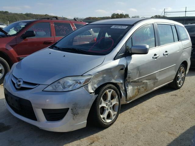 JM1CR293080301360 - 2008 MAZDA 5 SILVER photo 2