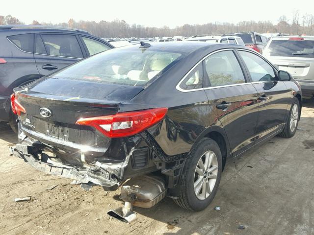 5NPE24AF2FH178157 - 2015 HYUNDAI SONATA SE BLACK photo 4