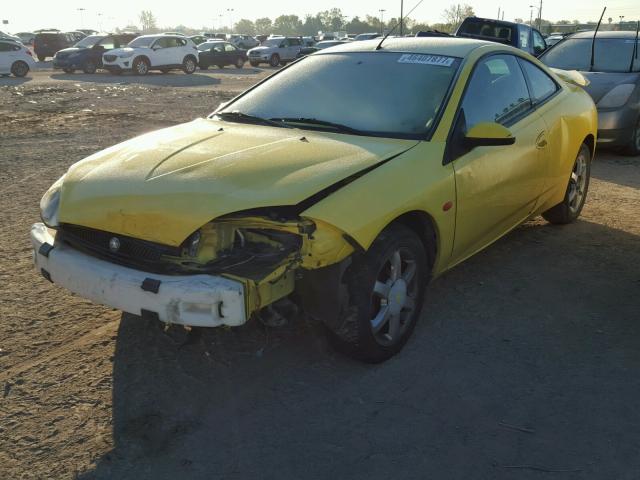 1ZWFT61L7Y5642025 - 2000 MERCURY COUGAR V6 YELLOW photo 2