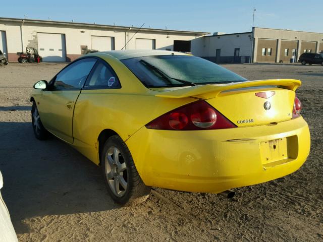 1ZWFT61L7Y5642025 - 2000 MERCURY COUGAR V6 YELLOW photo 3