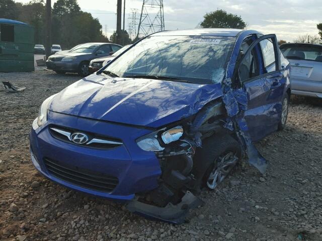 KMHCT4AE9DU423904 - 2013 HYUNDAI ACCENT GLS BLUE photo 2