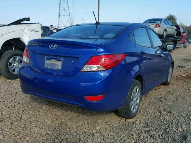 KMHCT4AE9DU423904 - 2013 HYUNDAI ACCENT GLS BLUE photo 4